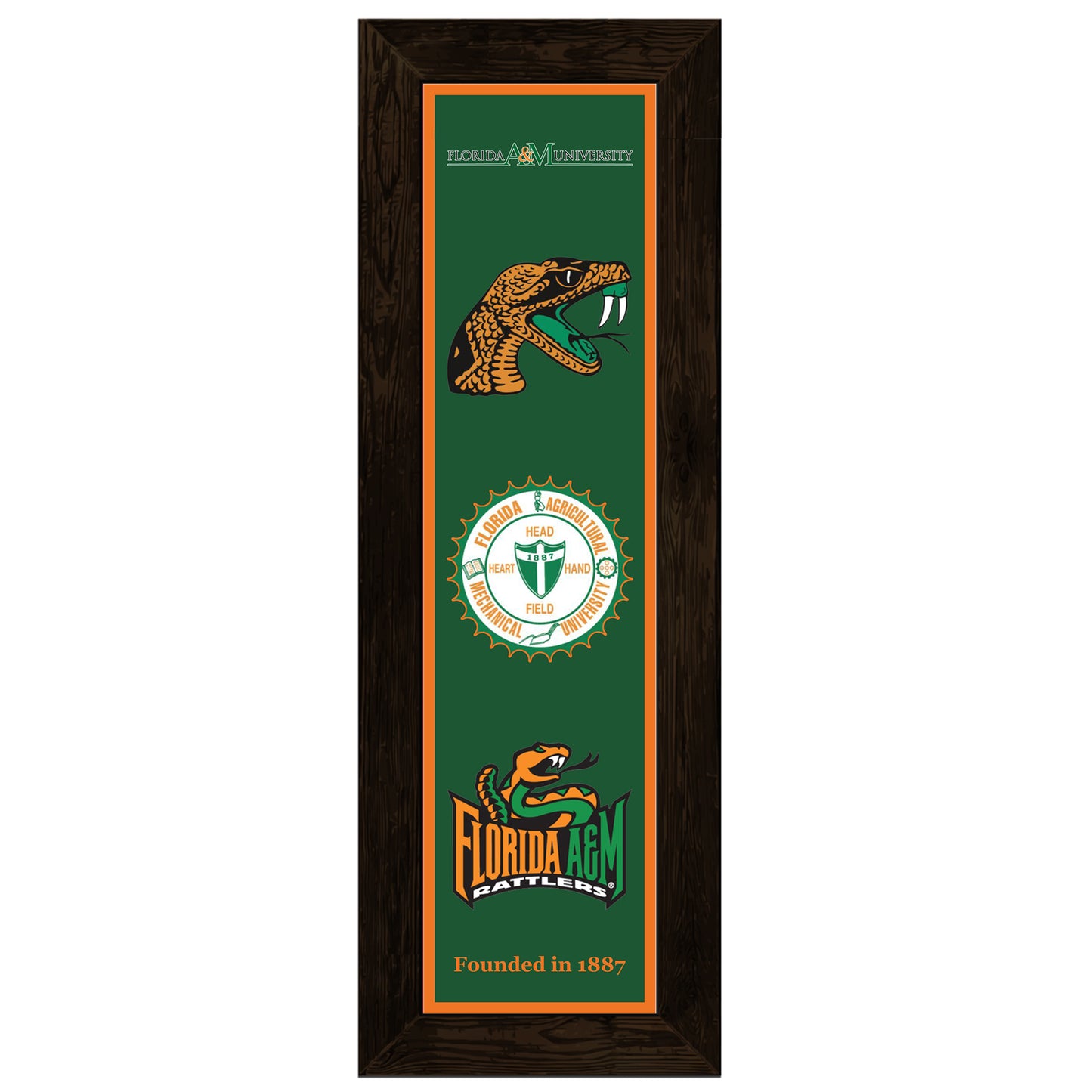 Framed Florida A&M Green – Heritage Banner